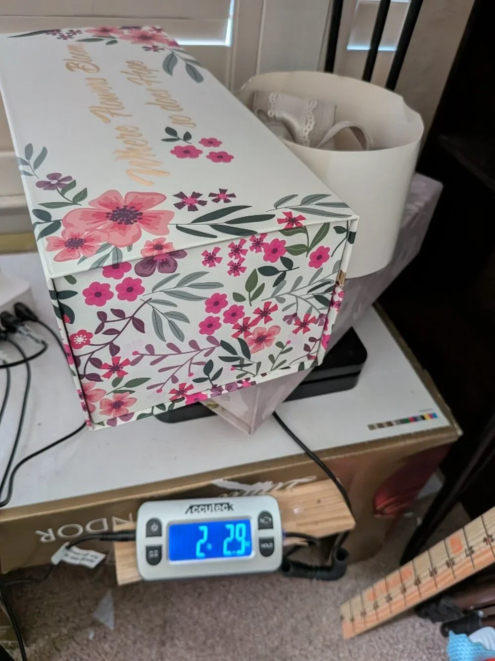 Cottagecore Caroline Alfreds Floral Gift Box Bundle 2pc Magnetic Bow Medium